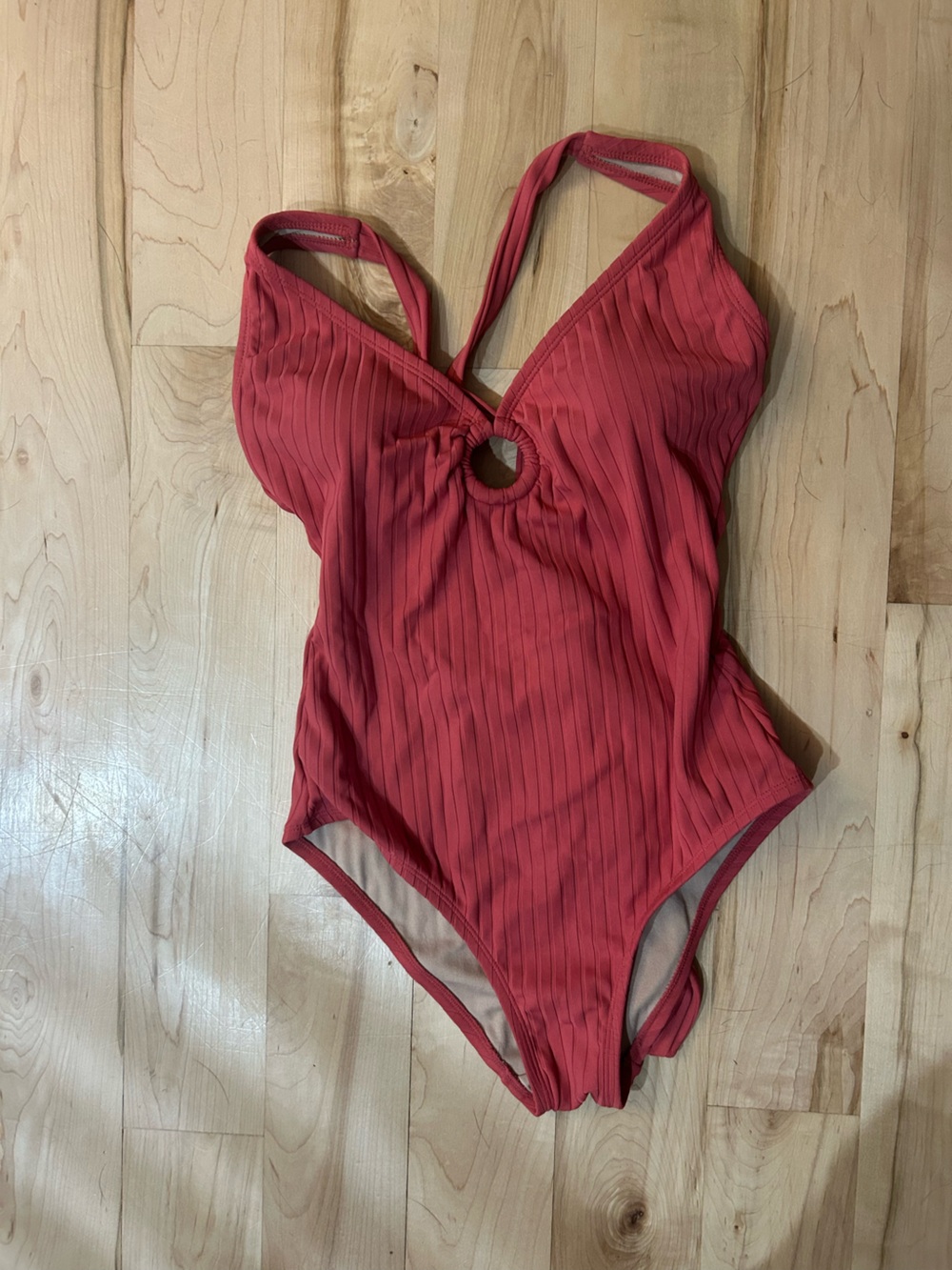 Kona sol Red One-Piece Swimsuit with Ring Detail medium women’s